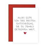 Central 23 Lustige Geburtstagskarte für Männer und Frauen – 'VON DER BESTEN ENTSCHEIDUNG' – Geburtstagskarten für Ehemann oder Ehefrau – Geschenk für Freund F