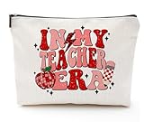 Make-up-Tasche mit Aufschrift 'It's Me Hi I'm the Teacher It's Me', Geschenk für Lehrer, lustige Kosmetiktasche für Lehrer, zum Geburtstag, Schuljahr oder Weihnachten, In My Teacher E
