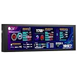 wisecoco 7,84 Zoll Mini Monitor HD IPS 400x1280 Sekundärbildschirm gestrecktes Bar LCD Display mit Gehäuse für Laptop Computer Speed Temperature Windows Aida64 CPU GPU Monitoring