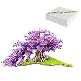 SURD Kirschblüten Baumhaus Modell, Märchenhafte Kirschblüten Landschaft, 1304 Klemmbausteine Kompatibel mit Lego Baumhaus, Valentinstagsgeschenk Home Deko