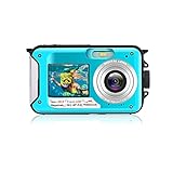 Unterwasserkamera 10FT Wasserdicht 2.7K 48MP Video Selfie Dual Screen 16X Digitalzoom