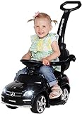 Actionbikes Motors Kinder Rutschauto Mercedes Amg GL 63 - Lizenziert - 4 in 1 - Schiebestange - Rutscher - Laufrad - Lauflernwagen - Lernspielzeug für Kinder ab 1 Jahr (Schwarz)