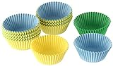 Dr. Oetker Papier-Backförmchen Ø 3 cm, bunte Muffinförmchen aus Papier, Förmchen für Cupcakes, Muffins und Pudding, Farbe: gelb/grün/blau (Menge: 180 Stück)