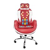 Home Office Massage Chair Full Body Massage Computer Chair Multifunctional Electric Vibrating Office Chairs (Color : Red)