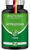 Apfelessig Kapseln - Mit Chrom - 1500 mg Apfelessig - Geschmacksneutral - 120 Vegane Kapseln - Apple Cider Vinegar N