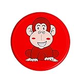 EMCCPTU Handwurf Cartoon Little Monkey Frisbee, weicher PU-Material-Frisbie, Multiplayer-Spaß-Frisbie, Kinder-Sicherheits-Frisbee, Outdoor-Sportspielzeug-Frisbee, Eltern-Kind-Unterhaltungs-Frisbee