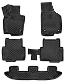 Walser XTR Gummifußmatten kompatibel mit VW Sharan/Seat Alhambra (710, 711) 2010 - Heute, Auto-Gummimatte, PKW-Fußmatten