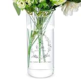 Faccito Vase Geschenk für Oma Blumenvase mit Gravur Glück ist Eine Oma wie Dich zu Haben Zylinder Glasvase Geschenk für Großmutter Geburtstag Weihnachten Deko
