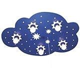 Elobra Deckenlampe Wolke Kinderzimmer Wandlampe Kinderlampe, blau, Sternenhimmel für Babys und Kinder mit Nachtlicht LED Deckenleuchte, Dunkelblau