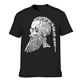 Wikinger 3D Druckten Herren T-Shirts3D MusterTee Sommer Neuheit Logo Shirts Motiv Tops T-Shirt T-Stücke Black 2XL