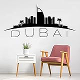 Mode Dubai Karte Wandaufkleber Wohnkultur Vinyl Aufkleber diy Tapete Kunst Kreative Wandbild Wandaufkleber A5 42x86cm