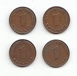generisch Set 4 x 1 Pfennig D, F, G, J 1948 Bank Deutscher Länder 1948 (Münzen für Sammler)