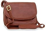 VISCONTI - Leder - Damenhandtaschen/Satteltasche/Handtasche/Umhängetaschen - mit Überschlag - ATLANTIC - (2195) - Braun