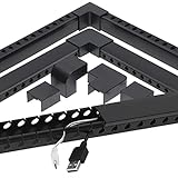 OrgaNice Kabelkanal-Set für einfaches Kabelmanagement schwarz