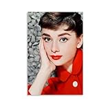 ZAMOUX Audrey Hepburn Stern-Poster, dekoratives Gemälde, Leinwand, Wandposter und Kunstdruck, moderne Familienschlafzimmer-Dekoration, Poster, 40 x 60 cm