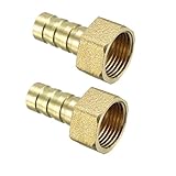 sourcing map 2stk. Messing Schlauchanschluss Stecker 10mm x Barbed 3/8 PT Buchse Stecknipp