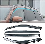 ZHAOWLI 4 Stück Auto Windabweiser für Mitsubishi Outlander GF/GG/ZJ/ZK 2013-2019, Fensterabweiser Auto-Seitenfenster-Abweiser Regenschutz Visier-Schatten Fensterblende