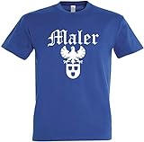 Herren T-Shirt Maler Zunftwappen 2' S bis 5XL (Royalblau, 3XL)