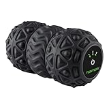 Tunturi Deep Roll Massagerolle mit Vibration - Triggerpunktmassage - vielseitig anwendbar - Vibrierende Sport Massagerolle mit 3 Stufen - B