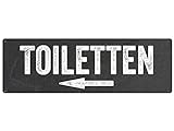 Türschild Hinweisschild TOILETTEN PFEIL LINKS Toilettenschild WC-Schild Hotel Restaurant