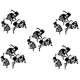 Happyyami 5 Sätze Pflanzgefäß Für Den Kaninchengarten Hasen Dekorationen Draußen Gartentierstatue Ostern-rasendekorationen Ostergartenschild Osterhofschild Mit Pfahl Black Acryl 3 Stück * 5