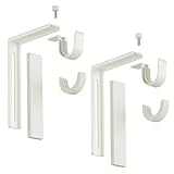 Ikea Gardinenstangenhalter Wand/Decke 2er Set Stahl weiß