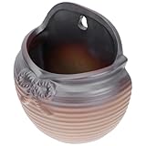 BESPORTBLE 1Stk Wandmontierter Blumentopf aus Keramik für Korb Schlauch doniczki do kwiatow do salonu pflanzentrog Outdoor zimmerpflanzen Blumentopf saftiger Pflanzentopf Light Brow