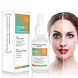 Vitamin C Serum, Vitamin C Serum + Vitamin E Natürliche Anti Aging Feuchtigkeitspflege Gel Anti-Falten Hydrate Für Haut For Tagespflege Hochdosiert Gesichtsserum 30Ml