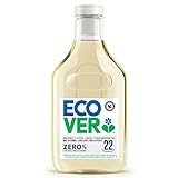 Ecover ZERO Woll- und Feinwaschmittel (1 L/22 Waschladungen), Flüssigwaschmittel mit pflanzenbasierten Inhaltsstoffen, Sensitiv Waschmittel für Allergiker und empfindliche Haut