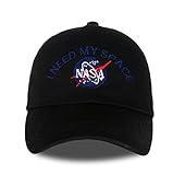 Himozoo Baseballkappe NASA Insignia bestickt 100% Baumwolle verstellbar Trucker Hüte, Schwarz , Einheitsgröße