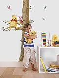 Komar Disney Deco-Sticker | Winnie The Pooh Size | Größe:100 x 70 cm (Breite x Höhe) | Wandtattoo, Dekoration, Kinderzimmer, Messbaum, B