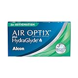 Air Optix plus HydraGlyde for Astigmatism Monatslinsen weich, 3 Stück, BC 8.7 mm, DIA 14.5 mm, CYL -0.75, ACHSE 10, -0.25 Dioptrien