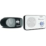 TechniSat DIGITRADIO 1990 - Stereo-Boombox mit DAB+/UKW-Radio und CD-Player (Bluetooth-Audiostreaming, Kopfhöreranschluss) schwarz & Viola 2 tragbares DAB Radio (DAB+, UKW, Lautsprecher) weiß/schwarz
