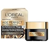 L'Oréal Paris Tagespflege, Anti-Aging Gesichtspflege zur Förderung der Zellregeneration, Mit Antioxidantien Formel und Vitamin E, Age Perfect Zell Renaissance, 50 ml