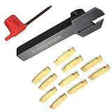 Guangcailun MGEHR1212-2 Lathe Grooving Werkzeughalter 10Pcs MGMN200 Einsätze Schlüssel MGMN200 Karbid-Einsätze L-Schlüssel-Werkzeug-Set Ersatz Farbe Random Wrench