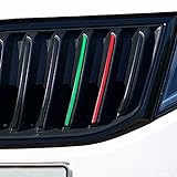 P006 | Kühlergrill Folien-Set | Front Stripes | Gitter Aufkleber | Styling | Rot/Grün