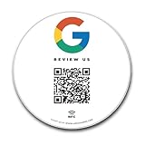 MESSAGENES | Aufkleber Google mit QR und NFC | Schilder Bewertung NFC und QR Code | 1 Runde Einheit | Google Review | Bewertungen in 1 Klick | Erhöht Bewertungen in Google Ihrer B