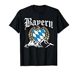 Bayern mit Bergen Wappen Königlich Freistaat Herren Damen T-Shirt