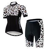 Hotlion Radtrikot Damen Set Kurzarm Fahrradbekleidung Frauen Sommer Fahrradkleidung Fahrradtrikot Rennrad Outfit CF2