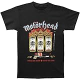 Motorhead Herren-T-Shirt mit Schlitzen, kurzärmelig, Schwarz, M