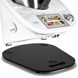 für Thermomix TM6 TM5 Gleitbrett Acryl,EPULLWUP Gleitbrett mit Griff Müheloses Verschieben für Thermomix Vorwerk Küchenmaschine TM5 TM6 Zubehör Unterlage Brett, Glänzend Schw