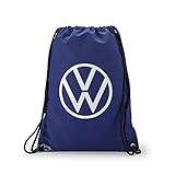 Volkswagen 000087318K Turnbeutel Sportbeutel Tasche Rucksack Beutel, mit neuem VW Logo, blau