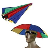 U-K Typ B 55cm Bunte Faltbare Regenbekleidung Angeln Hut Kopfbedeckung Regenschirm zum Angeln Wandern Strand Hut Kopf Hut Outdoor Camping AusrüstungAttractive