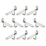 Ronoza 10 Stück Winkelverbinder 72,5x24x15mm, Edelstahl winkel L-förmige Möbel Verstellbare Befestigungswinkel mit 2 Langloch für Tabelle Stuhl Bücherregal(Silber)