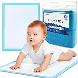 Girox Einweg Wickelunterlage 60x90 cm – 50 Stück Hygienematten weiß-blau, 5-lagig, reißfest & flüssigkeitsdicht, saugstark & auslaufsicher - für Babys und Pflege, extra saugfähig