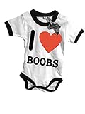 Outfitfabrik Baby & Kleinkind Body I Love Boobs in weiß für 6-12 Monate