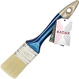 KADAX Einfacher Pinsel aus Kunststoff, Flachpinsel mit komfortablem Griff, Malerpinsel, Lackpinsel, Borstenpinsel, Lasurpinsel mit synthetischen Borsten (1,5')