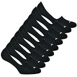 FILA 9 Paar Invisible GHOST Socken, Unisex Kurzsocken, Füßlinge mit Silikon Grip (Schwarz, 39-42 (6-8 UK))
