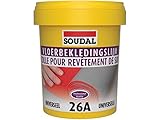 Soudal Bodenbelagskleber 26A für weiche Bodenbeläge wie Vinyl, Textil, PVC Linoleum Eimer 1Kg