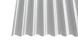 Polycarbonat Wellplatten Profilplatten Sinus 76/18 wabe Struktur klar 2,8 mm (4000 x 1045 x 2,8 mm)